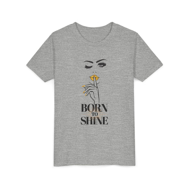 Born to Shine Youth Tee, Stylish Graphic Young Adult Shirt