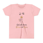 Girls with Dreams Youth Tee, Stylish Graphic Young Adult Shirt