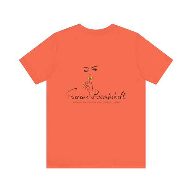 Serene Bombshell Empowering Graphic Tee for Confident Women