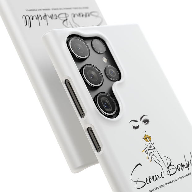 Serene Bombshell Phone Case, Chic Snap Case, Stylish Phone Cover