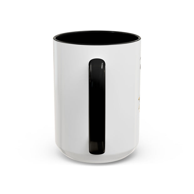 Serene Bombshell Stylish Black-Handled Coffee Mug - Perfect for Morning Brew