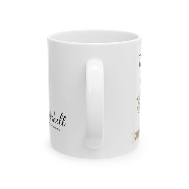Serene BombShell "I can. I will, Watch me" Ceramic Coffee Mug, Unique Gift for Coffee Lovers, Tea Drinkers