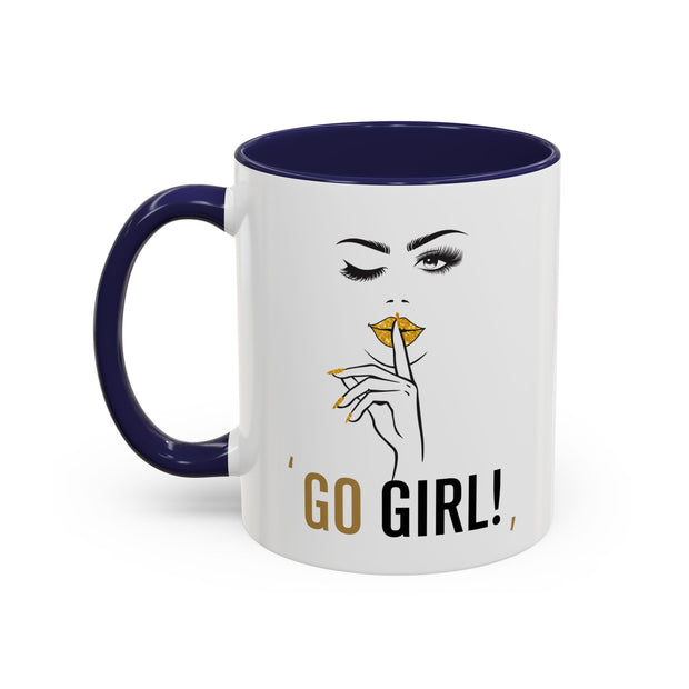 Serene Bombshell "Go Girl" Accent Coffee Mug (11, 15oz)