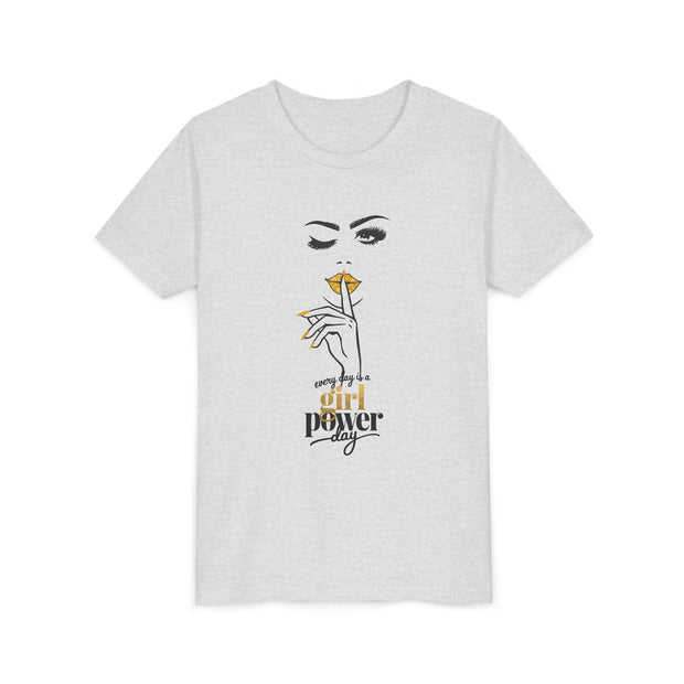 Every Day is a Girl Power Day Youth Tee, Stylish Graphic Young Adult Shirt