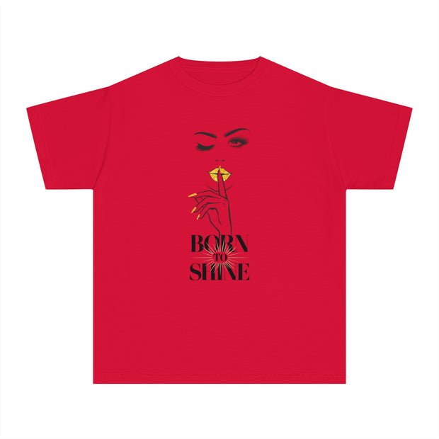 Born to Shine Stylish Youth Tee - Graphic T-Shirt for Trendy Kids