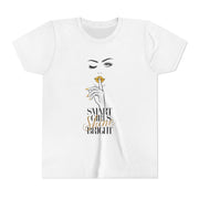 Smart Girls Shine Bright Youth Tee, Stylish Graphic Young Adult Shirt