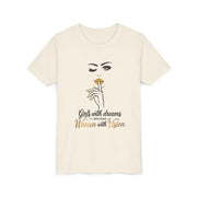 Girls with Dreams Youth Tee, Stylish Graphic Young Adult Shirt