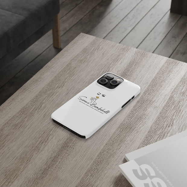 Serene Bombshell Slim Phone Cases with Stylish Illustration