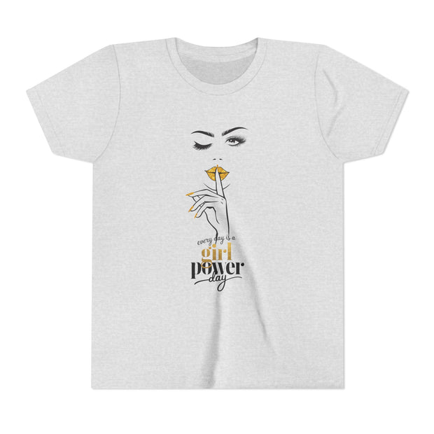 Every Day is a Girl Power Day Youth Tee, Stylish Graphic Young Adult Shirt
