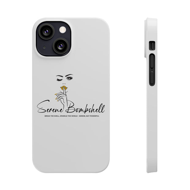 Serene Bombshell Slim Phone Cases with Stylish Illustration