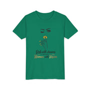 Girls with Dreams Youth Tee, Stylish Graphic Young Adult Shirt
