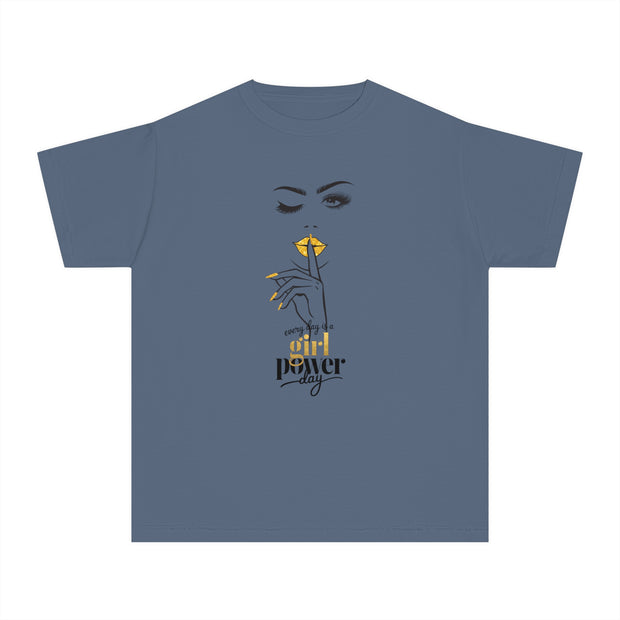 Stylish Youth Tee - Every Day is a Girl Power Day Graphic T-Shirt for Trendy Kids