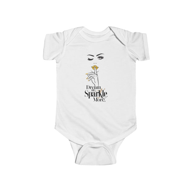 Dream Big, Sparkle More Cute Baby Bodysuit, Funny Baby Clothes, Newborn Gift