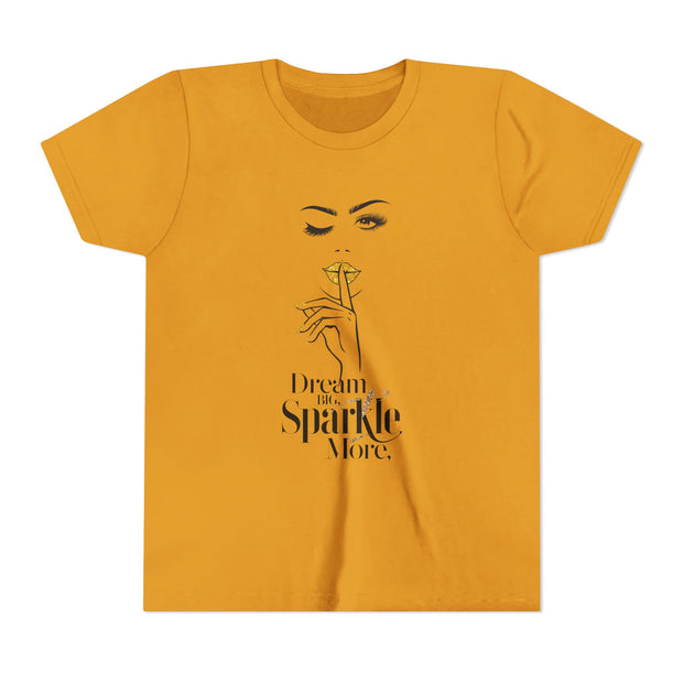 Dream Big, Sparkle More Youth Tee, Stylish Graphic Young Adult Shirt