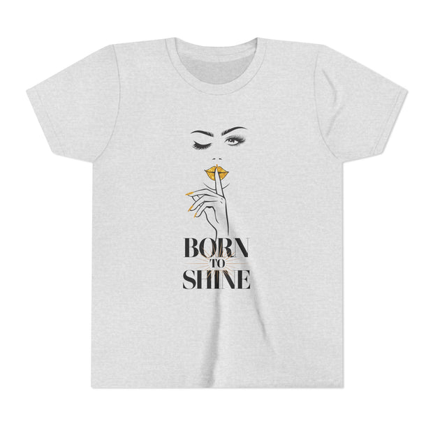 Born to Shine Youth Tee, Stylish Graphic Young Adult Shirt