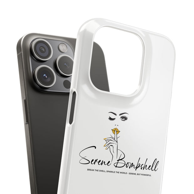Serene Bombshell Phone Case, Chic Snap Case, Stylish Phone Cover