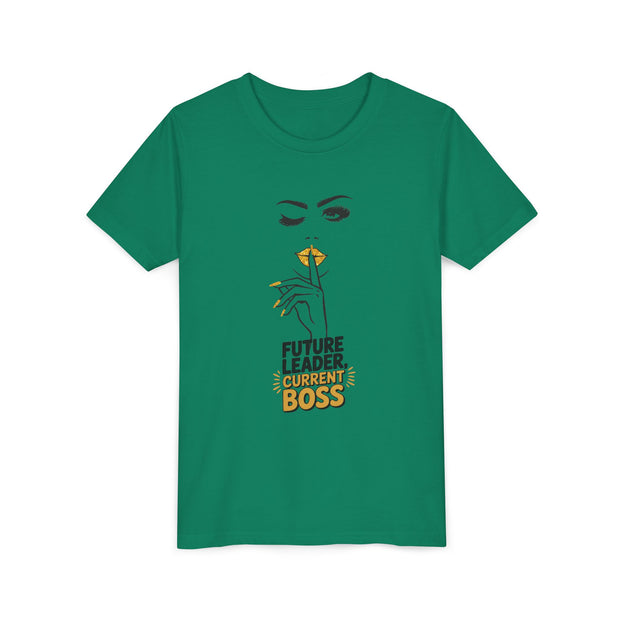 Future Leader, Current Boss Youth Tee, Stylish Graphic Young Adult Shirt
