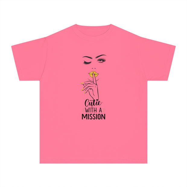 Cutie with a Mission Stylish Youth Tee - Graphic T-Shirt for Trendy Kids
