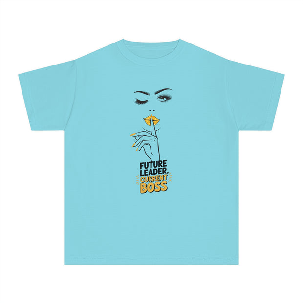 Stylish Youth Tee - Future Leader, Current Boss Graphic T-Shirt for Trendy Kids
