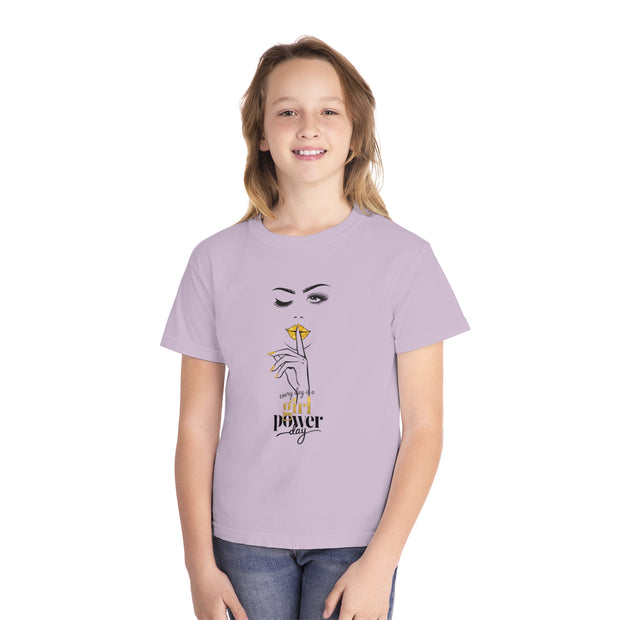 Stylish Youth Tee - Every Day is a Girl Power Day Graphic T-Shirt for Trendy Kids