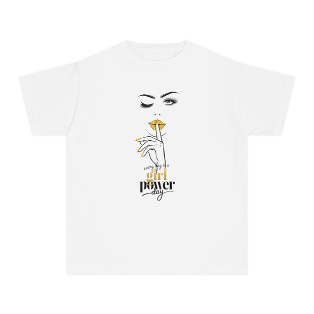 Stylish Youth Tee - Every Day is a Girl Power Day Graphic T-Shirt for Trendy Kids