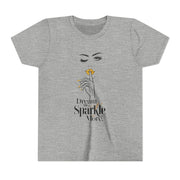 Dream Big, Sparkle More Youth Tee, Stylish Graphic Young Adult Shirt