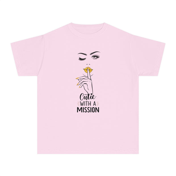 Cutie with a Mission Stylish Youth Tee - Graphic T-Shirt for Trendy Kids