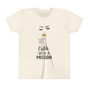 Cutie with a Mission Youth Tee, Stylish Graphic Young Adult Shirt