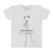Girls with Dreams Youth Tee, Stylish Graphic Young Adult Shirt