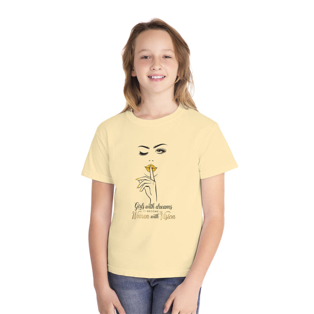 Stylish Youth Tee - Girls with Dreams Graphic T-Shirt for Trendy Kids