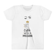 Cutie with a Mission Youth Tee, Stylish Graphic Young Adult Shirt