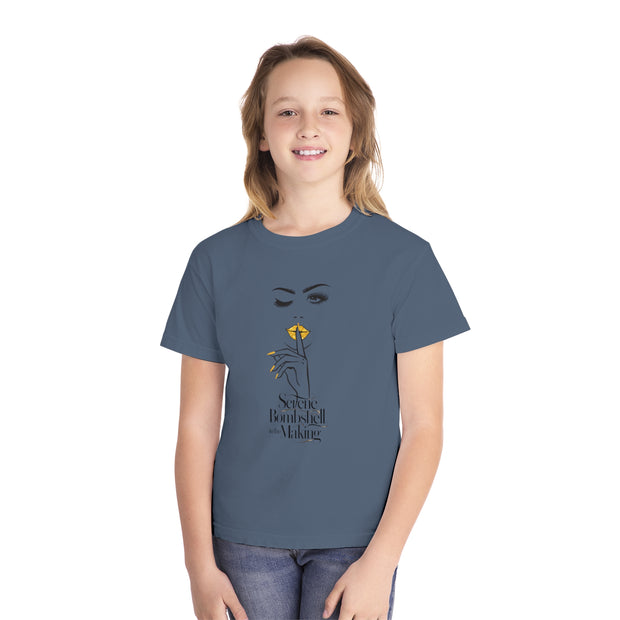 Stylish Youth Tee - Scenic Bombshell in the Making Graphic T-Shirt for Trendy Kids