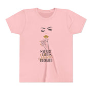 Smart Girls Shine Bright Youth Tee, Stylish Graphic Young Adult Shirt
