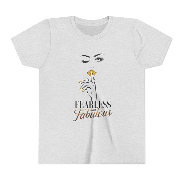 Fearless and Fabulous Youth Tee, Stylish Graphic Young Adult Shirt