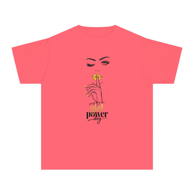 Stylish Youth Tee - Every Day is a Girl Power Day Graphic T-Shirt for Trendy Kids
