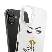 Serene Bombshell Slim Phone Cases with Stylish Illustration