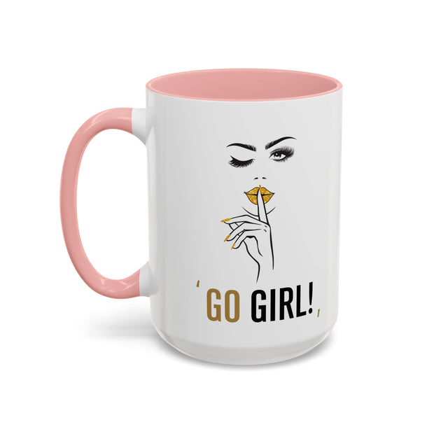 Serene Bombshell "Go Girl" Accent Coffee Mug (11, 15oz)