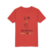 Girls with Dreams Youth Tee, Stylish Graphic Young Adult Shirt