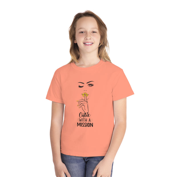 Cutie with a Mission Stylish Youth Tee - Graphic T-Shirt for Trendy Kids