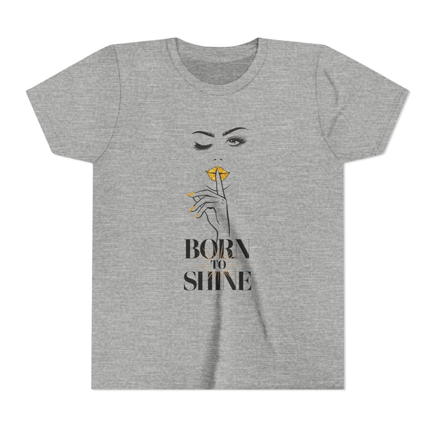 Born to Shine Youth Tee, Stylish Graphic Young Adult Shirt