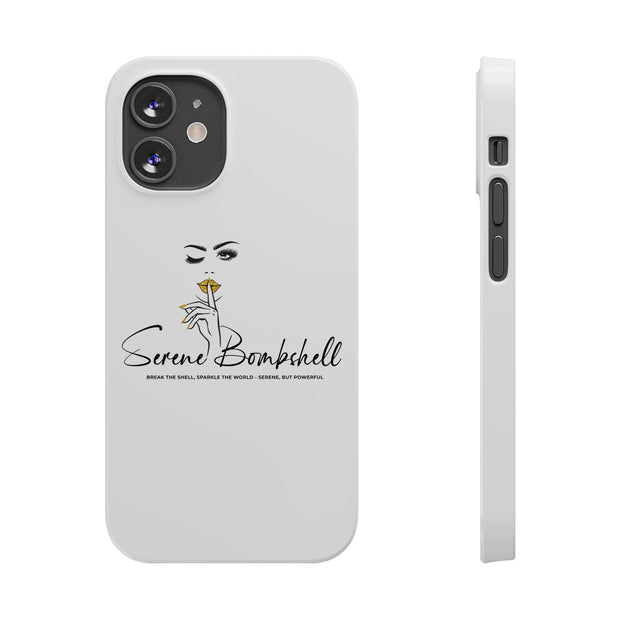Serene Bombshell Slim Phone Cases with Stylish Illustration