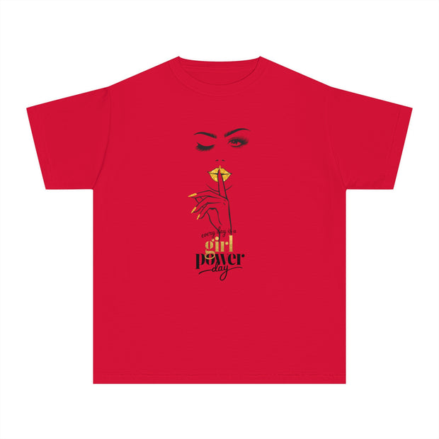 Stylish Youth Tee - Every Day is a Girl Power Day Graphic T-Shirt for Trendy Kids