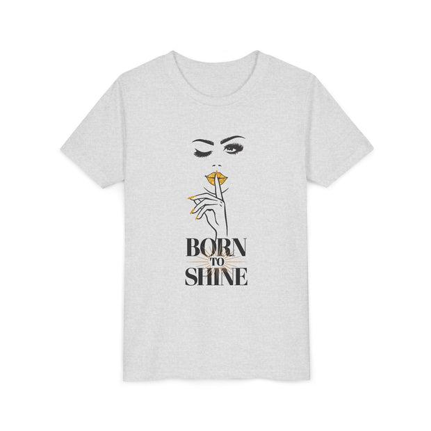 Born to Shine Youth Tee, Stylish Graphic Young Adult Shirt