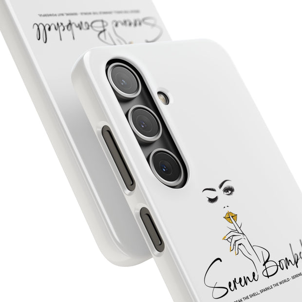 Serene Bombshell Phone Case, Chic Snap Case, Stylish Phone Cover