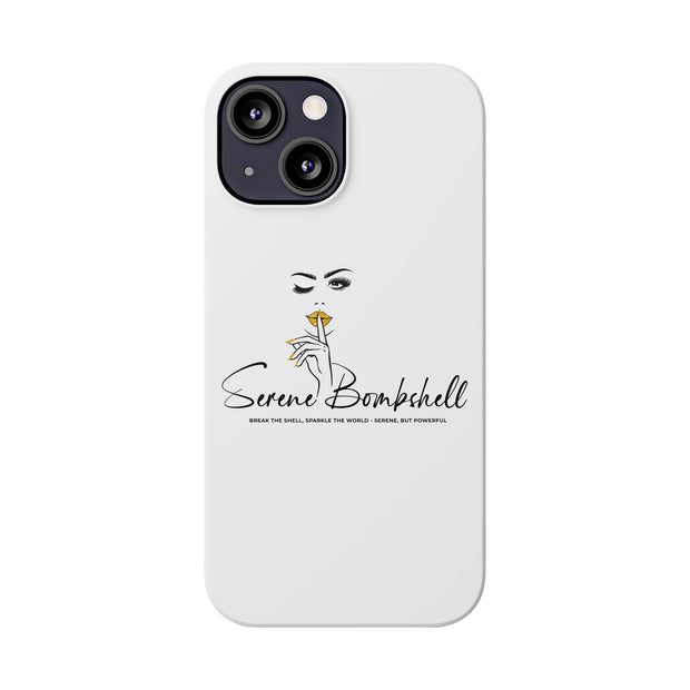 Serene Bombshell Slim Phone Cases with Stylish Illustration