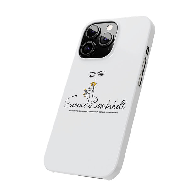 Serene Bombshell Slim Phone Cases with Stylish Illustration
