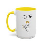 Serene Bombshell Stylish Black-Handled Coffee Mug - Perfect for Morning Brew