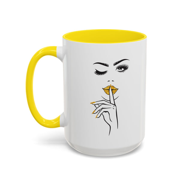 Serene Bombshell Stylish Black-Handled Coffee Mug - Perfect for Morning Brew