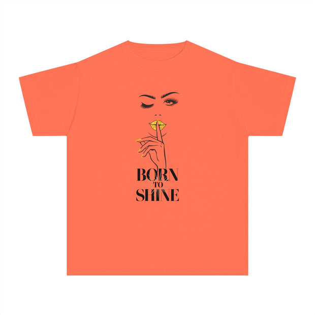 Born to Shine Stylish Youth Tee - Graphic T-Shirt for Trendy Kids
