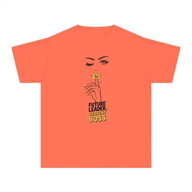 Stylish Youth Tee - Future Leader, Current Boss Graphic T-Shirt for Trendy Kids
